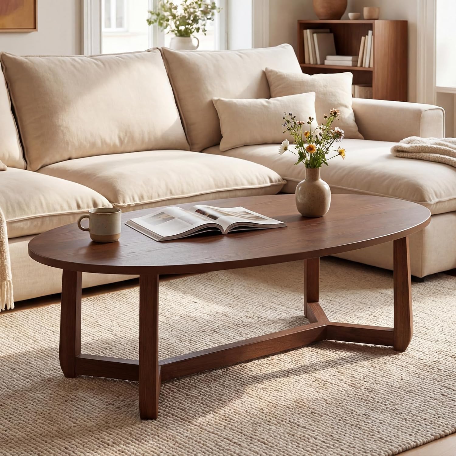 Овальный кофейный столик, дере – обзор и цена Coffee Tea Room