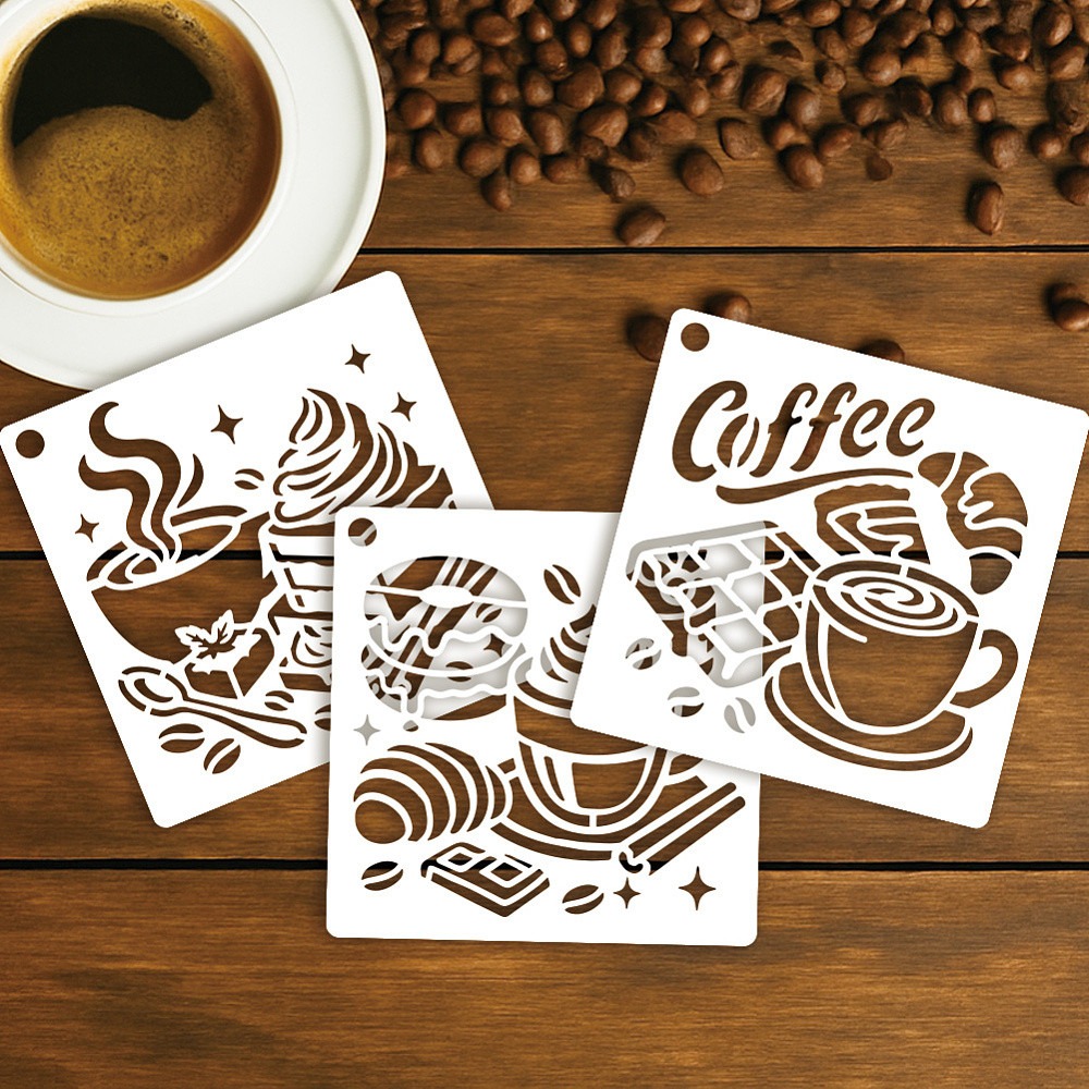 10 трафаретов для рисования ко – обзор и цена Coffee Tea Drawing
