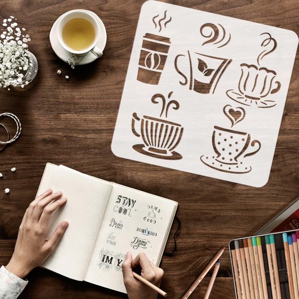 Трафарет для рисования горячих – обзор и цена Coffee Tea Drawing